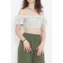 Çizgili Crop Bluz Hakibeyaz - 18426.631.