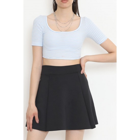 Çizgili Crop Bluz Bebemavi - 80051.1059.