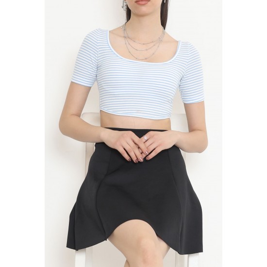 Çizgili Crop Bluz Bebemavi - 80051.1059.