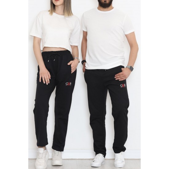 Baskılı Unisex Eşofman Altı Siyah - 9240.1820.