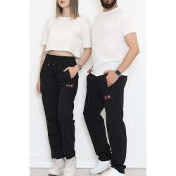 Baskılı Unisex Eşofman Altı Siyah - 9240.1820.