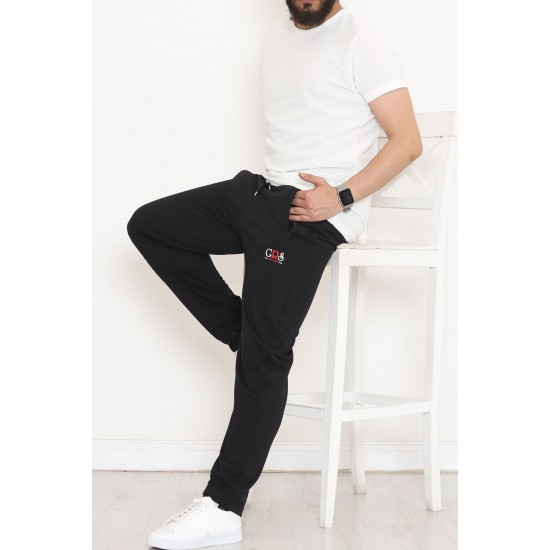 Baskılı Unisex Eşofman Altı Siyah - 9240.1820.