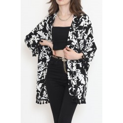 Desenli Kimono Beyazsiyah - 2492.555.