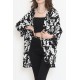 Desenli Kimono Beyazsiyah - 2492.555.