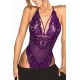 Dantel Detaylı İpli Bodysuit Mor - 3051.1364.