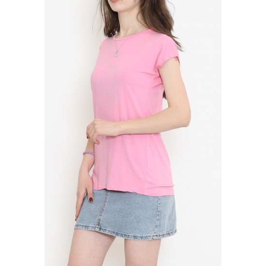 Taşlı Bluz Pembe - 18157.599.