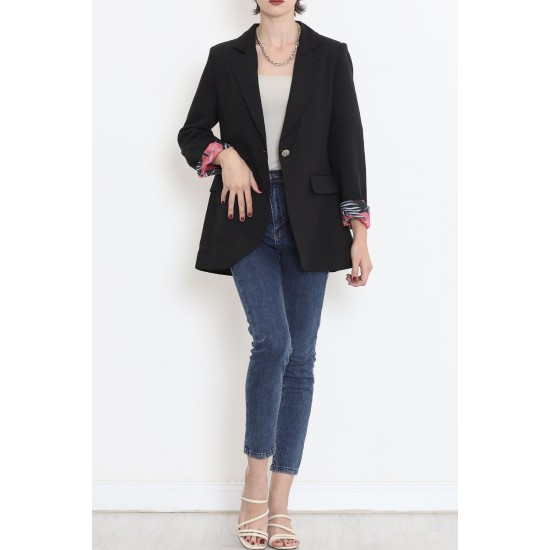 Keten Blazer Ceket Siyah - 2115.1322.