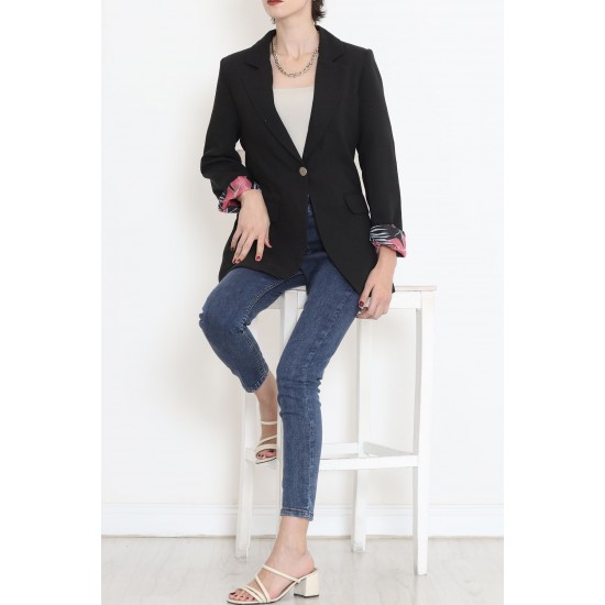 Keten Blazer Ceket Siyah - 2115.1322.