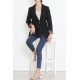 Keten Blazer Ceket Siyah - 2115.1322.