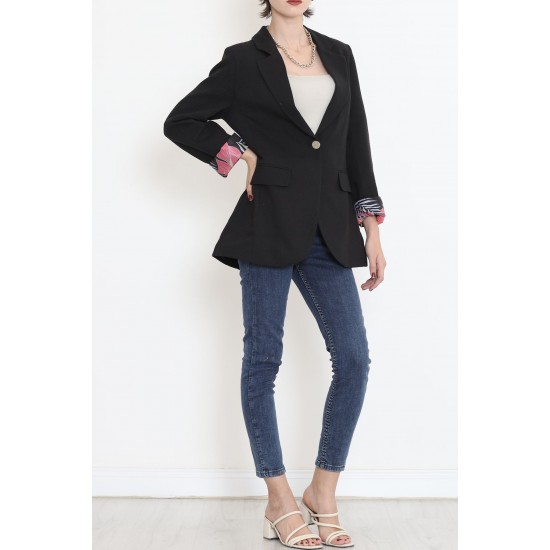 Keten Blazer Ceket Siyah - 2115.1322.