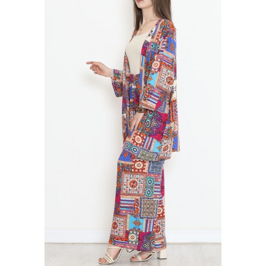 Kimono Takım Çiçekdesenli - 10553.1095.