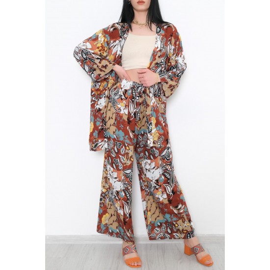 Kimono Takım Bejdesenli - 10553.1095.