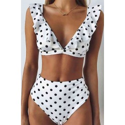 Puantiyeli Bikini Takım Beyaz - 10060.1834.