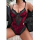 Kadife Bodysuit Gecelik Bordo - 10030.1834.