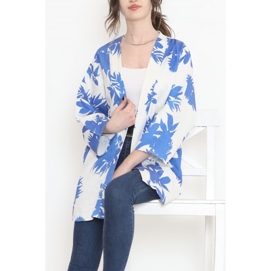 Desenli Kimono Saks - 17725.1247.