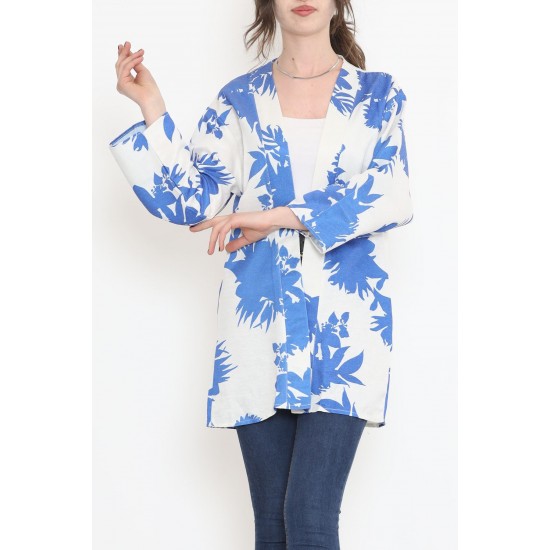 Desenli Kimono Saks - 17725.1247.