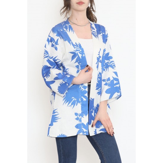 Desenli Kimono Saks - 17725.1247.