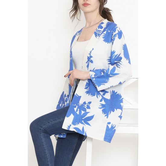 Desenli Kimono Saks - 17725.1247.