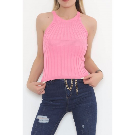 Halter Yaka Fitilli Atlet Pembe - 943.1019.