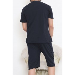 Erkek Şortlu Pijama Takımı Lacivert - 995.1838.