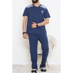 Erkek Pijama Takımı İndigo - 980.1838.