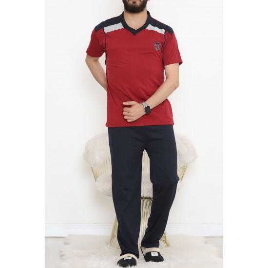 Erkek Pijama Takımı Bordo - 980.1838.