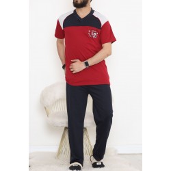 Erkek Pijama Takımı Bordo - 865.1838.