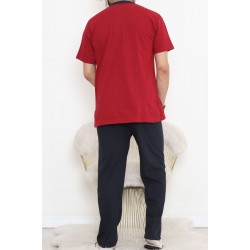 Erkek Pijama Takımı Bordo - 865.1838.