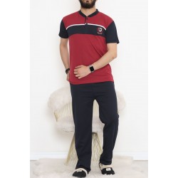 Erkek Pijama Takımı Bordo - 985.1838.