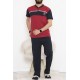 Erkek Pijama Takımı Bordo - 985.1838.