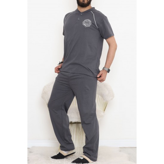 Erkek Pijama Takımı Füme - 915.1838.