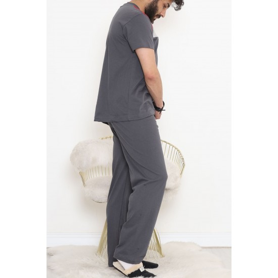 Erkek Pijama Takımı Füme - 865.1838.