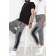 Baskılı Unisex Eşofman Altı Koyugri - 18539.1820.