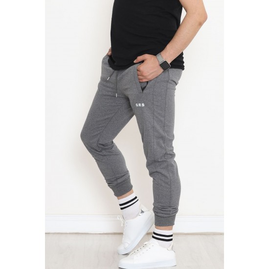 Baskılı Unisex Eşofman Altı Koyugri - 18537.1820.