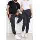 Baskılı Unisex Eşofman Altı Füme - 18537.1820.