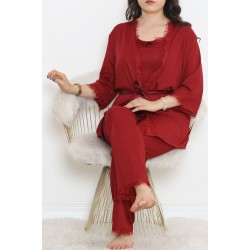 Battal Pegasus Set Pijama Takımı Bordo - 670.1287.