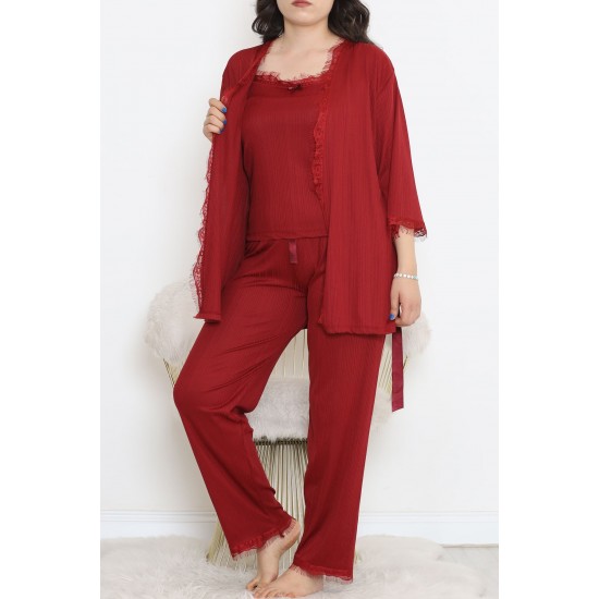 Battal Pegasus Set Pijama Takımı Bordo - 670.1287.