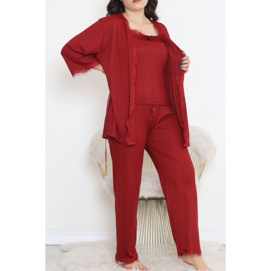 Battal Pegasus Set Pijama Takımı Bordo - 670.1287.