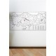 Yazılabilir Türkiye Haritası Manyetik Duvar Stickerı 110 x 56 cm