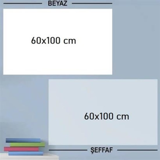 BUFFER® Ders Çalışma Yazı Tahtası Manyetik Duvar Stickerı 100x60 cm