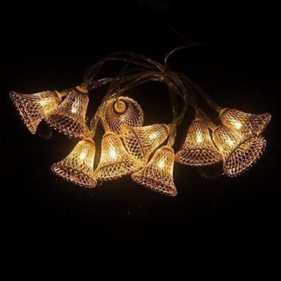 BUFFER® Parti ve Özel Gün Dekorasyonu Çan Şeklinde Metal Şerit Led Işık