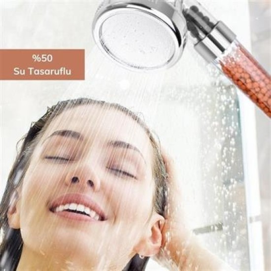 BUFFER® %50 Su Tasarruflu ve Arıtmalı Doğal Taşlı Banyo El Duş Başlığı